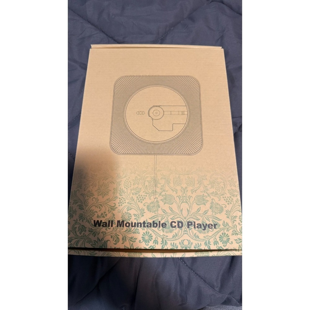 Wall-Mountable CD Player – White (USB Powered) w/ Box & Accessories (Opened)